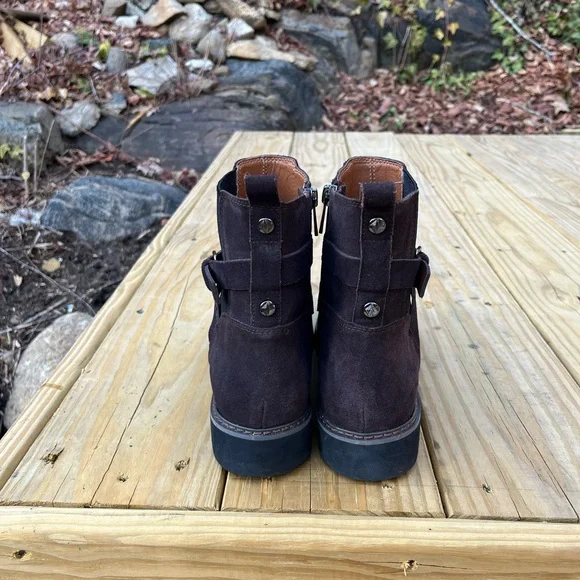Donald J. Pliner Dark Brown Suede Women's Boots - Picture 4 of 9